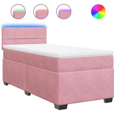 vidaXL Q Samt Rosa 120x190cm Bett - Komfort & Licht vidaXL Q Samt Rosa 120x190cm Bett - Komfort & Licht