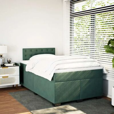 Vidaxl - Dunkelgrünes Samtbetten 120x190 cm - Bett Vidaxl - Dunkelgrünes Samtbetten 120x190 cm - Bett