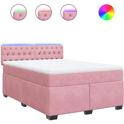 vidaXL Bett mit LED-Lichtern & Unterstützung - Bett vidaXL Bett mit LED-Lichtern & Unterstützung - Bett