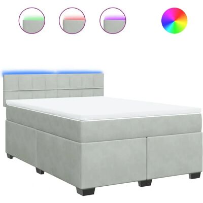 vidaXL Boxspringbett 160x200cm mit LED-Lichtern - Bett vidaXL Boxspringbett 160x200cm mit LED-Lichtern - Bett