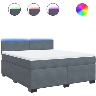 vidaXL Boxspringbett - Samt Dunkelgrau - 180x200cm vidaXL Boxspringbett - Samt Dunkelgrau - 180x200cm