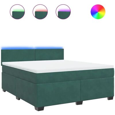 VidaXL 3288675 Bett - Unterstützung, LED-Beleuchtung, Samt - Bett VidaXL 3288675 Bett - Unterstützung, LED-Beleuchtung, Samt - Bett