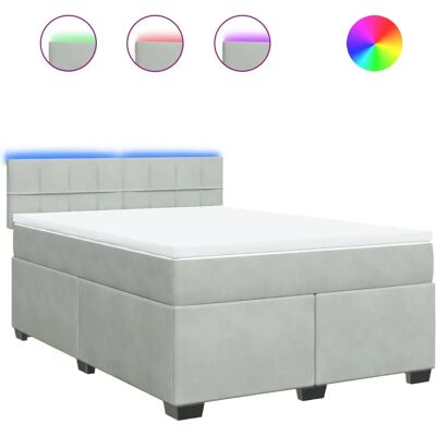 vidaXL 180x200 cm Boxspringbett mit LED-Lichtern - Bett vidaXL 180x200 cm Boxspringbett mit LED-Lichtern - Bett