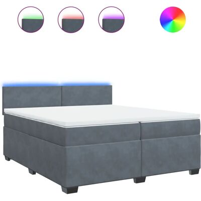 vidaXL 200x200 cm Boxspringbett mit LED-Beleuchtung vidaXL 200x200 cm Boxspringbett mit LED-Beleuchtung