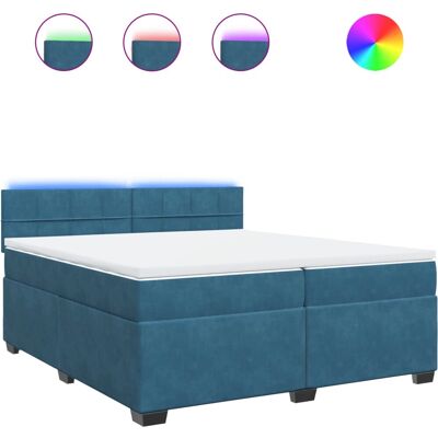 vidaXL Bett mit Samtbezug und LED-Lichtern - Bett vidaXL Bett mit Samtbezug und LED-Lichtern - Bett