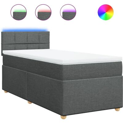 vidaXL Boxspringbett mit Matratze - Dunkelgrau - Bett vidaXL Boxspringbett mit Matratze - Dunkelgrau - Bett
