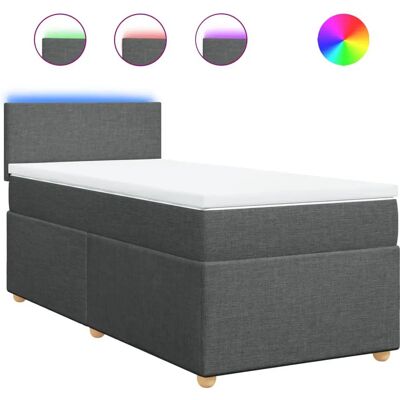 vidaXL Boxspringbett mit LED-Beleuchtung - 90x200 cm - Modernes Design vidaXL Boxspringbett mit LED-Beleuchtung - 90x200 cm - Modernes Design