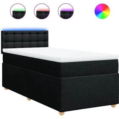 vidaXL Boxspringbett mit LED-Lichtern - 140x190cm vidaXL Boxspringbett mit LED-Lichtern - 140x190cm