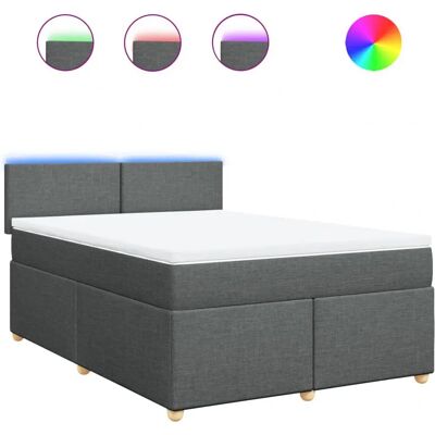 vidaXL Dunkelgraues Boxspringbett - Komfortabel Schlaf vidaXL Dunkelgraues Boxspringbett - Komfortabel Schlaf