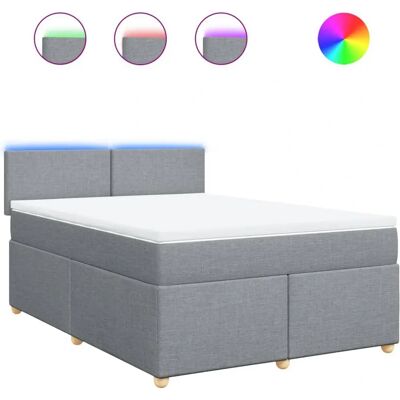 vidaXL Schlic Boxspringbett - Support, LED, 160x200 vidaXL Schlic Boxspringbett - Support, LED, 160x200
