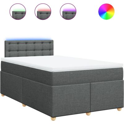 vidaXL Boxspringbett - Mit Matratze Dunkelgrau 160x200cm vidaXL Boxspringbett - Mit Matratze Dunkelgrau 160x200cm