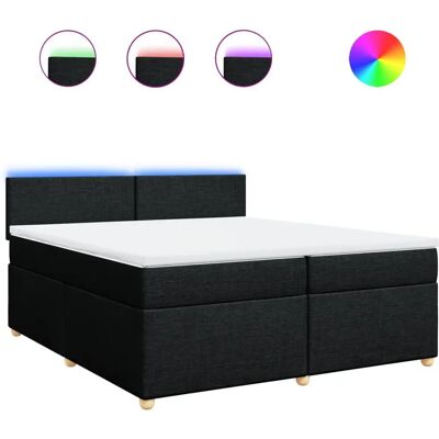 vidaXL Boxspringbett Schwarz, 200x200 cm, Modell: Schlich - Bett vidaXL Boxspringbett Schwarz, 200x200 cm, Modell: Schlich - Bett
