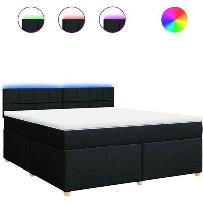 vidaXL Boxspringbett mit Matratze Schwarz 200x200 cm - Modell: Block m vidaXL Boxspringbett mit Matratze Schwarz 200x200 cm - Modell: Block m