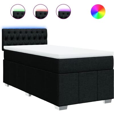 VidaXL Bett - 80x200cm - Schwarz - Boxspringbett VidaXL Bett - 80x200cm - Schwarz - Boxspringbett