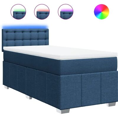 VidaXL Blaues Boxspringbett - Unterstützung mit LED-Beleuchtung VidaXL Blaues Boxspringbett - Unterstützung mit LED-Beleuchtung