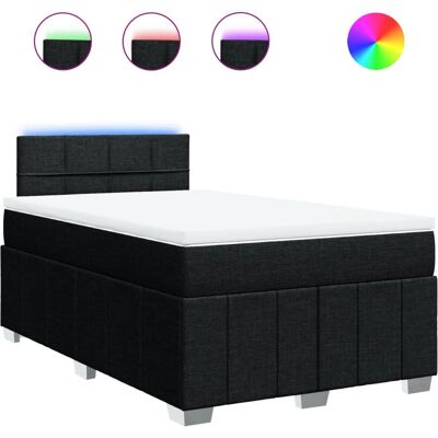 vidaXL Boxspringbett mit Matratze Schwarz 120x200 cm - Komfort & LED vidaXL Boxspringbett mit Matratze Schwarz 120x200 cm - Komfort & LED