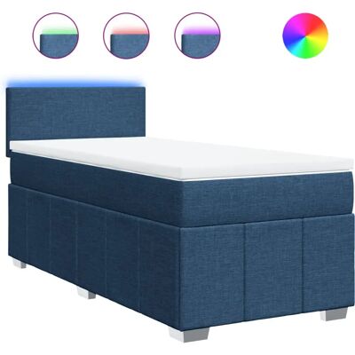 vidaXL Boxspringbett mit Matratze Blau 140x190 cm vidaXL Boxspringbett mit Matratze Blau 140x190 cm
