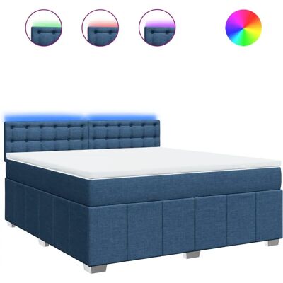 vidaXL Boxspringbett - Matratze Blau - 160x200cm - Bett vidaXL Boxspringbett - Matratze Blau - 160x200cm - Bett