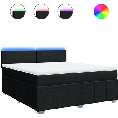vidaXL Boxspringbett mit Matratze Schwarz 180x200 cm Stoff - Komfort & Design vidaXL Boxspringbett mit Matratze Schwarz 180x200 cm Stoff - Komfort & Design