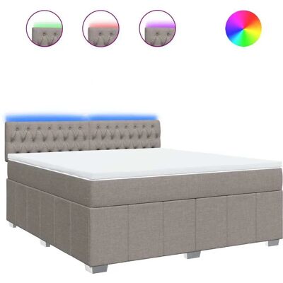 VidaXL 644806 Graues Taupe Boxspringbett VidaXL 644806 Graues Taupe Boxspringbett