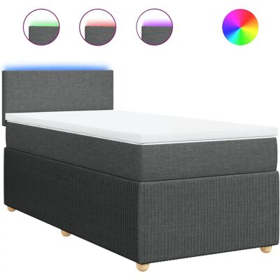 vidaXL Boxspringbett - Mit LED-Licht und Matratze vidaXL Boxspringbett - Mit LED-Licht und Matratze