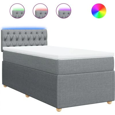vidaXL Bett - Hellgrau - Taschenfederkern - Modernes Schlafzimmer vidaXL Bett - Hellgrau - Taschenfederkern - Modernes Schlafzimmer