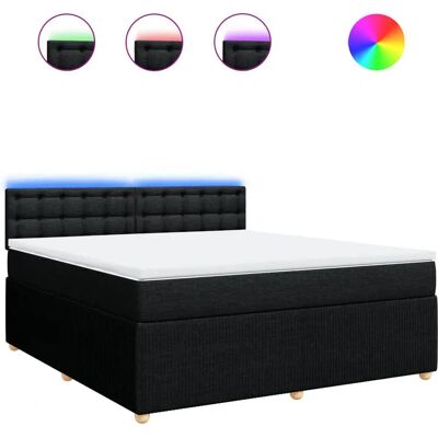 vidaXL Knöpfe Schwarzes 180x200cm Bett - Bett vidaXL Knöpfe Schwarzes 180x200cm Bett - Bett