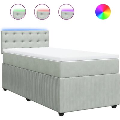 vidaXL Knöpfe Hellgrau 90x190 cm - Bett vidaXL Knöpfe Hellgrau 90x190 cm - Bett