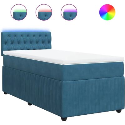 VidaXL Modell 3289924 Blau Samtvel Support Bett - bed VidaXL Modell 3289924 Blau Samtvel Support Bett - bed