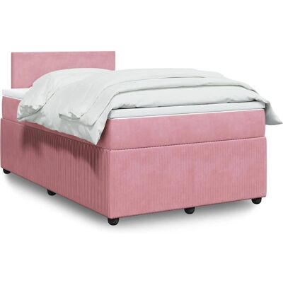 Vidaxl Rosa Samtbetten 120x190cm mit USB-LED Vidaxl Rosa Samtbetten 120x190cm mit USB-LED