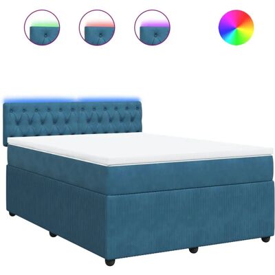 VidaXL Modell 3290044 Samt Blau Unterstützung - Bett VidaXL Modell 3290044 Samt Blau Unterstützung - Bett