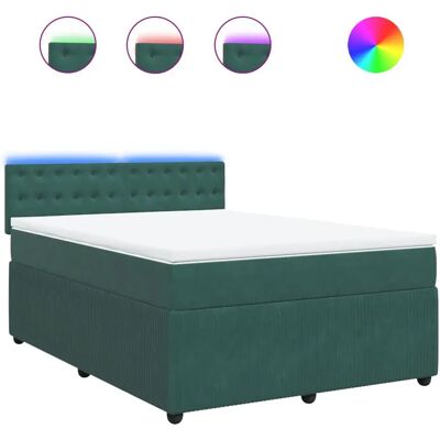 vidaXL Modell 3290073 Dunkelgrüner Samt-Boxspringbett - Bett vidaXL Modell 3290073 Dunkelgrüner Samt-Boxspringbett - Bett