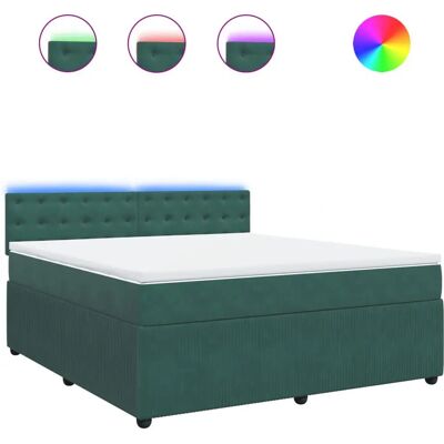 VidaXL 3290121 Bett - Dunkelgrüner Samt Unterstützung - Bett VidaXL 3290121 Bett - Dunkelgrüner Samt Unterstützung - Bett