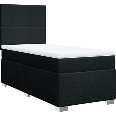 vidaXL Boxspringbett Schlich - Boxspringbett, Schwarz, 100x200 cm, Modell: Schlich vidaXL Boxspringbett Schlich - Boxspringbett, Schwarz, 100x200 cm, Modell: Schlich