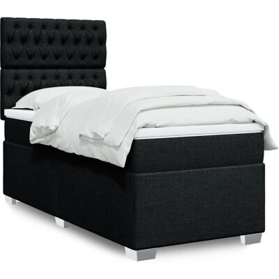 vidaXL Boxspringbett mit Matratze - Schwarz - Boxspring Bett vidaXL Boxspringbett mit Matratze - Schwarz - Boxspring Bett