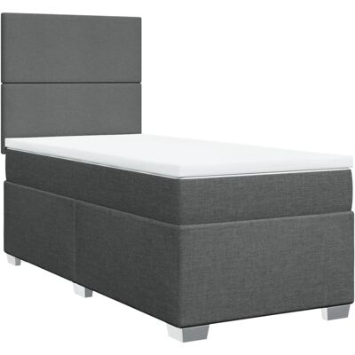 vidaXL Boxspringbett mit Matratze 140x200cm - Dunkelgrau vidaXL Boxspringbett mit Matratze 140x200cm - Dunkelgrau