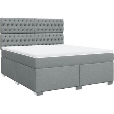 vidaXL Boxspringbett mit Knöpfen - Bett vidaXL Boxspringbett mit Knöpfen - Bett