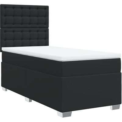 vidaXL Boxspringbett mit Matratze in Schwarz - Komfortabel und Langlebig vidaXL Boxspringbett mit Matratze in Schwarz - Komfortabel und Langlebig