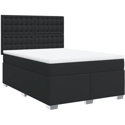 vidaXL Boxspringbett Mit Matratze - Schwarz - Bett vidaXL Boxspringbett Mit Matratze - Schwarz - Bett