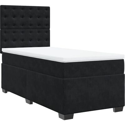vidaXL Boxspringbett Schwarz 80x200cm Samt - Bett vidaXL Boxspringbett Schwarz 80x200cm Samt - Bett
