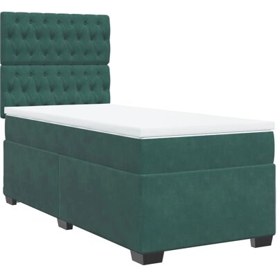VidaXL 3290843 Bett - Dunkelgrüner Samt 100x200 cm VidaXL 3290843 Bett - Dunkelgrüner Samt 100x200 cm