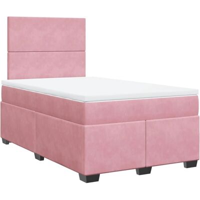 vidaXL Bett mit Pinkem Samtstoff 120x190cm - Unterstützung & Komfort vidaXL Bett mit Pinkem Samtstoff 120x190cm - Unterstützung & Komfort