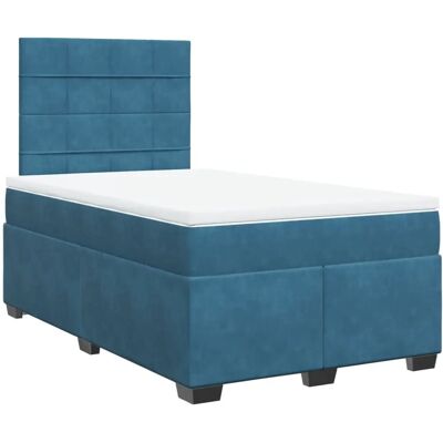 vidaXL Boxspringbett mit Matratze - Blau 120x190cm vidaXL Boxspringbett mit Matratze - Blau 120x190cm
