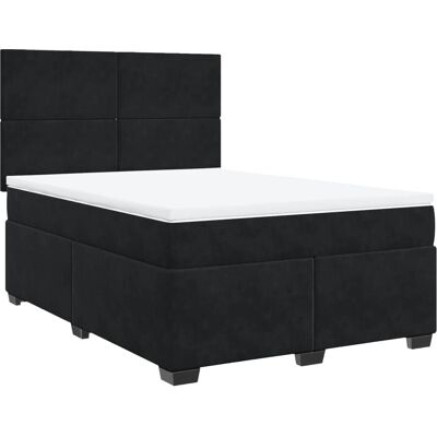 vidaXL Boxspringbett 160x200 - Samt Schwarz - Komfort, Höhenverstellbar vidaXL Boxspringbett 160x200 - Samt Schwarz - Komfort, Höhenverstellbar