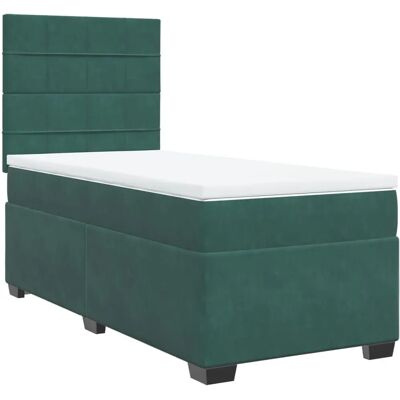 vidaXL Bett mit verstellbarem Kopfteil - Dunkelgrün - 160x200cm - Bett vidaXL Bett mit verstellbarem Kopfteil - Dunkelgrün - 160x200cm - Bett