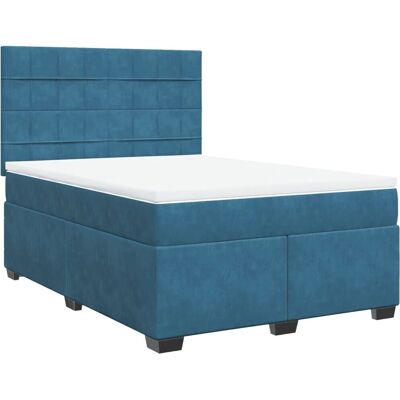 VidaXL Blaue Samtbetten 160x200cm - Komfort & Unterstützung VidaXL Blaue Samtbetten 160x200cm - Komfort & Unterstützung