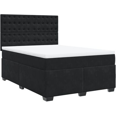 vidaXL Bett - Knöpfe - Schwarz - Bett vidaXL Bett - Knöpfe - Schwarz - Bett