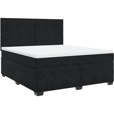vidaXL Boxspringbett mit Matratze Schwarz 180x200 cm vidaXL Boxspringbett mit Matratze Schwarz 180x200 cm