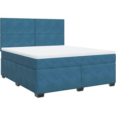vidaXL 3291000 Bett - Samtblau 200x200 cm - Bett vidaXL 3291000 Bett - Samtblau 200x200 cm - Bett