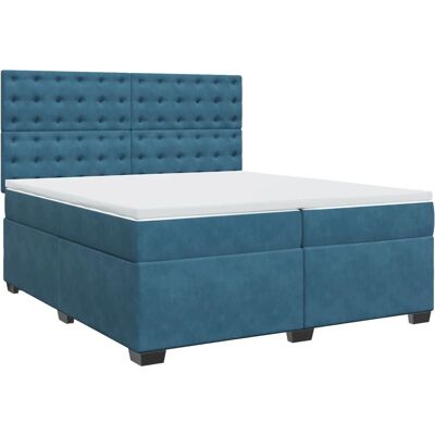 vidaXL Boxspringbett mit Matratze - Blau 200x200 cm vidaXL Boxspringbett mit Matratze - Blau 200x200 cm